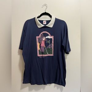Vintage Jerzee brand women’s golf tee shirt with collar